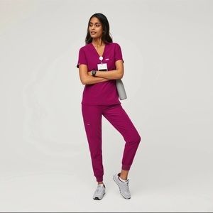 Dark Magenta Figs Scrubs
